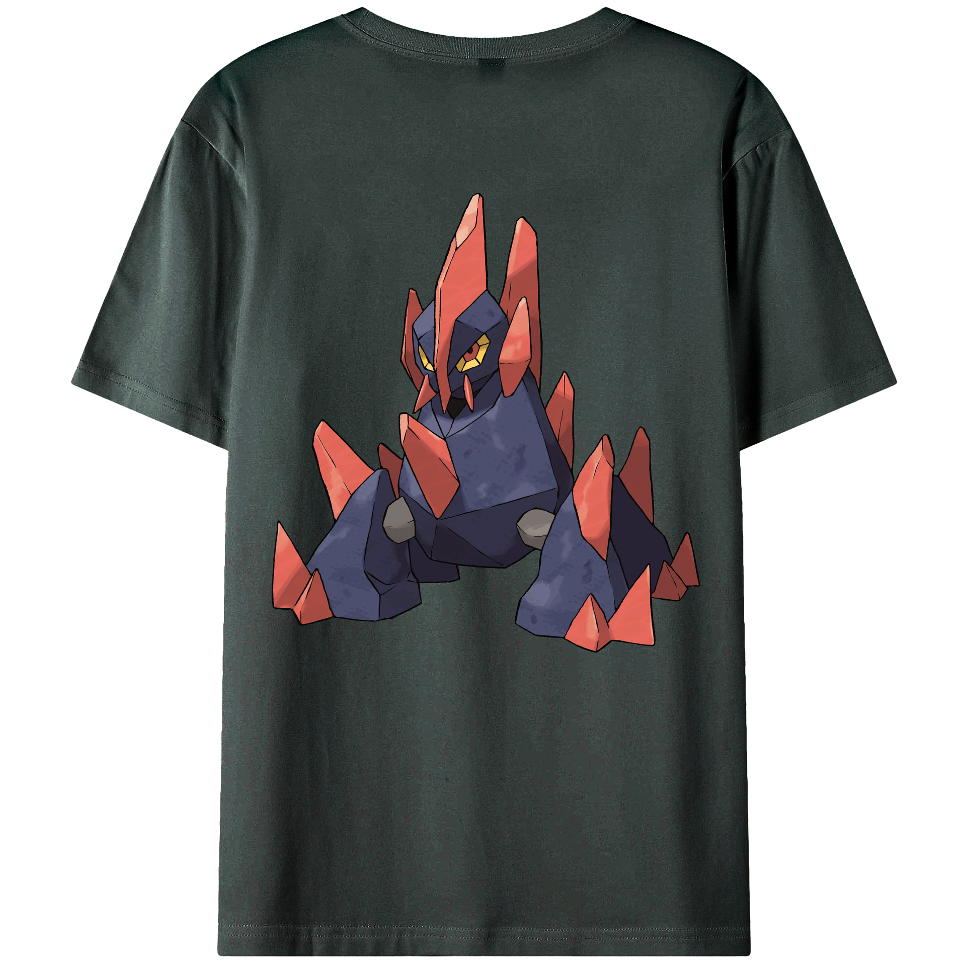 （画像用） ポケットモンスター Pokémon 綿100％ メンズ半袖Tシャツ（バックプリント） 通気性